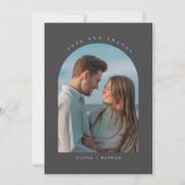 Arch モダン Loveと新しい感謝してい写真 シーズンカード (正面)