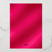 Arch モダン Ruby 40th結婚周年記念パーティー 箔招待状 (裏面)