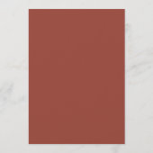 Arch モダン Script Terracotta 結婚's Menu メニュー (裏面)