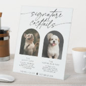 Arch モダン Signature Cocktails Pet Photo 台座サイン (インサイチュ)