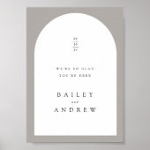 Arch 結婚Welcome Sign Poster ポスター (正面)