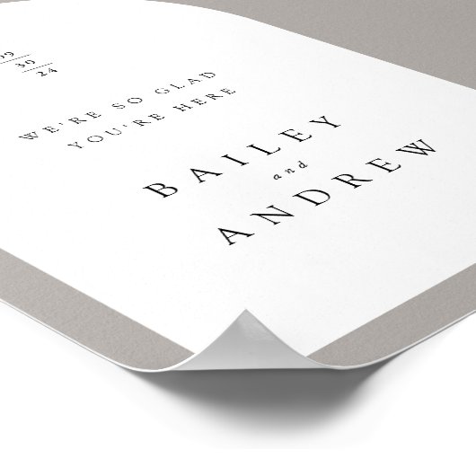 Arch 結婚Welcome Sign Poster ポスター (角)