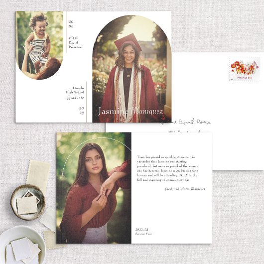 Arch 2 Photo Then & Now卒業発表 招待状