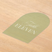 Arch Acrylic Green Wedding Table Eleven Number アクリル招待状 (レイダウン)