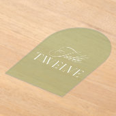 Arch Acrylic Green Wedding Table Twelve Number アクリル招待状 (レイダウン)