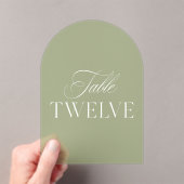 Arch Acrylic Green Wedding Table Twelve Number アクリル招待状 (インサイチュ (ポータブル))
