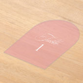 Arch Acrylic Pink Wedding Table Number アクリル招待状 (レイダウン)