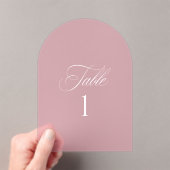 Arch Acrylic Pink Wedding Table Number アクリル招待状 (インサイチュ (ポータブル))