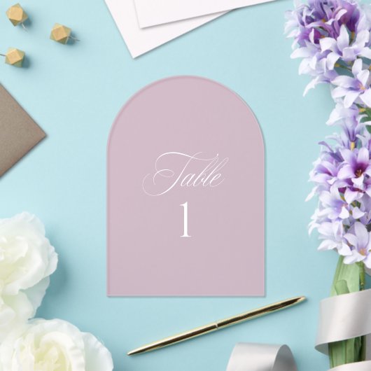 Arch Acrylic Pink Wedding Table Number アクリル招待状 (インサイチュ (ウェディング))