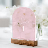 Arch Acrylic Pink Wedding Table Number アクリル招待状