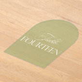 Arch Acrylic Sage Green Wedding Table 14 Number アクリル招待状 (レイダウン)