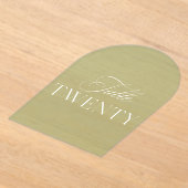 Arch Acrylic Sage Green Wedding Table 20 Number アクリル招待状 (レイダウン)