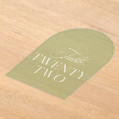 Arch Acrylic Sage Green Wedding Table 22 Number アクリル招待状 (レイダウン)