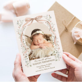 Arch Blooms Baby Announcement 招待状