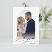 Arch Boho書道2枚結婚写真 サンキューカード (スタンド正面)