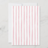 Arch Boho Cute Bunny pink bow baby shower 招待状 (裏面)