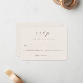 Arch Boho Minimalist Wedding RSVP Card ノートカード (正面/裏面インサイチュ)