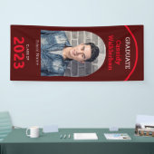 Arch Burgundy Red写真卒業 横断幕 (トレードショー)