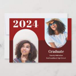 Arch Burgundy Two写真卒業のお知らせ 招待状