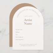 Arch Certificate of Authenticity Artテンプレート 招待状 (正面/裏面)