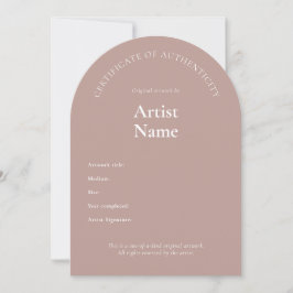 Arch Certificate of Authenticity Artテンプレート 招待状