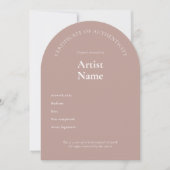 Arch Certificate of Authenticity Artテンプレート 招待状 (正面)