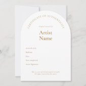 Arch Certificate of Authenticity Artテンプレート 招待状 (正面)