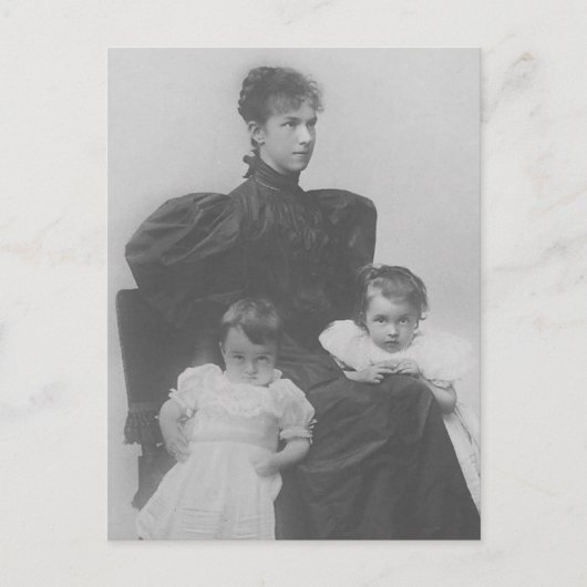 Arch Duchess Marie-Valerie、娘Sisi & kids ポストカード (正面)