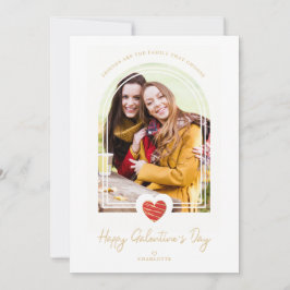 Arch Effect Red Heart Friends Happy Galentine's  カード