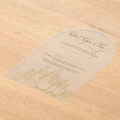 Arch Fairy Tale Acrylic Wedding Invitation アクリル招待状 (レイダウン)