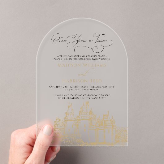 Arch Fairy Tale Acrylic Wedding Invitation アクリル招待状 (インサイチュ (ポータブル))