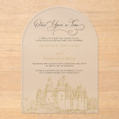 Arch Fairy Tale Acrylic Wedding Invitation アクリル招待状 (正面)