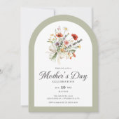 Arch Floral Bouquet Mother’s Day Invitation 招待状 (正面)