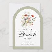Arch Floral Bouquet Mothers Day Brunch Invitation 招待状 (正面)