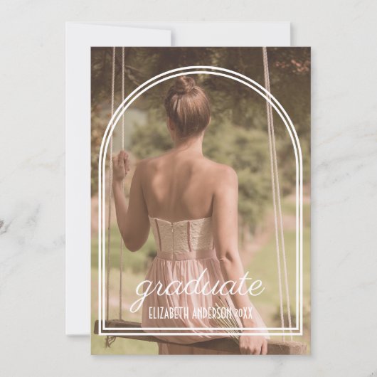 Arch Frame Graduation Announcement 案内状 (正面)