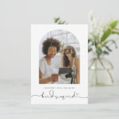 Arch Frame Will Be My Bridesmaid Proposal Card サンキューカード (スタンド正面)