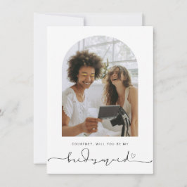 Arch Frame Will Be My Bridesmaid Proposal Card サンキューカード