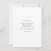 Arch Frame Will Be My Bridesman Proposal Card サンキューカード (裏面)