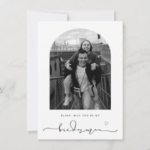 Arch Frame Will Be My Bridesman Proposal Card サンキューカード