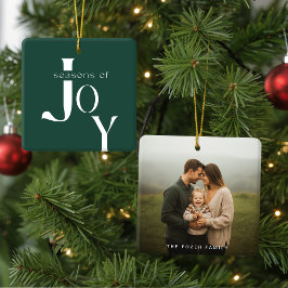 Arch Geometric Green Photo Christmas セラミックオーナメント