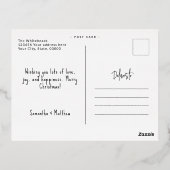 Arch Greeneryメリークリスマスフォト 箔シーズンポストカード (裏面)