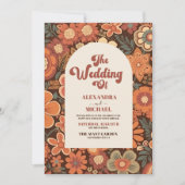 Arch Groovyレトロ70sフローラ 招待状 (正面)