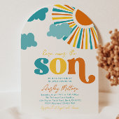 Arch Here Comes The Son Baby Shower Invitation 招待状