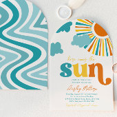 Arch Here Comes The Sun Baby Shower Invitation 招待状