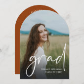 Arch High School Photo Graduationの発表 招待状 (正面/裏面)