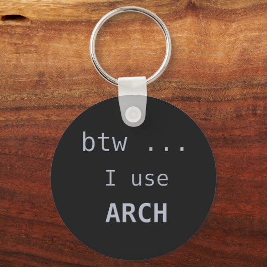 Arch Linuxコンピュータ・ソフトウェアを使用する キーホルダー (正面)