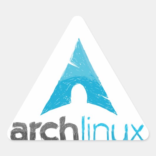 Arch Linuxロゴ 三角形シール (正面)