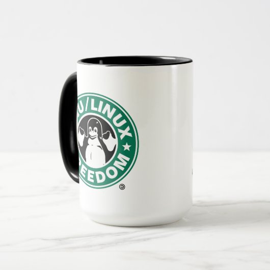 Arch linux / GNU freedom mug マグカップ (正面左)