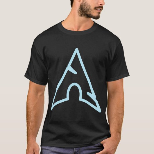 Arch Linux Light LogoオープンソースOs Tシャツ (正面)