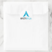 arch linux logo ラウンドシール (バッグ)